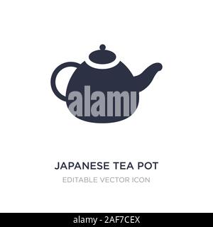 Pot de thé japonais icône sur fond blanc. Élément simple illustration de Food concept. thé japonais symbole icône pot design. Illustration de Vecteur