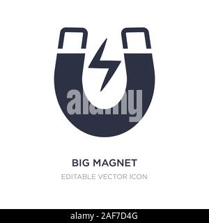 Gros aimant icône sur fond blanc. Élément simple illustration de concept général. gros aimant symbole icône du design. Illustration de Vecteur