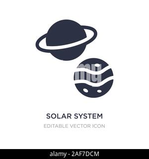 Système solaire planètes icône sur fond blanc. Élément simple illustration de concept général. système solaire planètes symbole icône du design. Illustration de Vecteur