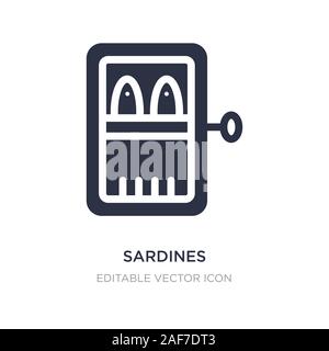 L'icône de sardines sur fond blanc. Élément simple illustration de Food concept. sardines symbole icône du design. Illustration de Vecteur