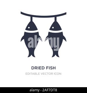 Le poisson séché icône sur fond blanc. Élément simple illustration de Food concept. le poisson séché symbole icône du design. Illustration de Vecteur