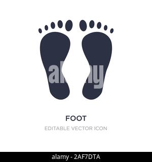 Icône pied sur fond blanc. Élément simple illustration de concept général. pied symbole icône du design. Illustration de Vecteur