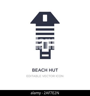 Beach Hut icône sur fond blanc. Élément simple illustration de vacances concept. beach hut symbole icône du design. Illustration de Vecteur