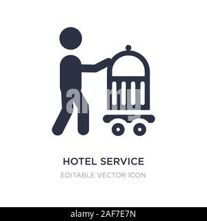 Service de l'hôtel icône sur fond blanc. Élément simple illustration de Food concept. L'hôtel l'icône service Conception de symbole. Illustration de Vecteur