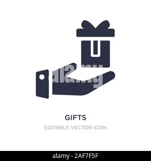 Icône cadeaux sur fond blanc. Élément simple illustration de concept général. symbole icône cadeaux design. Illustration de Vecteur
