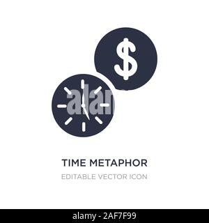 Métaphore du temps icône sur fond blanc. Élément simple illustration de concept général. temps symbole icône métaphore design. Illustration de Vecteur