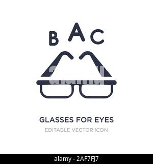 Lunettes pour les yeux icône sur fond blanc. Illustration à partir de l'élément simple concept médical. Des lunettes pour les yeux symbole icône du design. Illustration de Vecteur