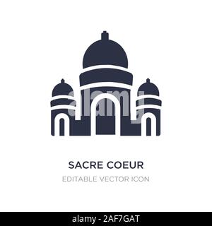 Sacré coeur icône sur fond blanc. Élément simple illustration des Monuments concept. sacré coeur symbole de l'icône du design. Illustration de Vecteur