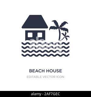 Beach house icône sur fond blanc. Élément simple illustration de vacances concept. Beach house symbole icône du design. Illustration de Vecteur