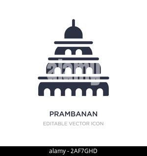 L'icône de Prambanan sur fond blanc. Élément simple illustration des Monuments concept. prambanan symbole icône du design. Illustration de Vecteur