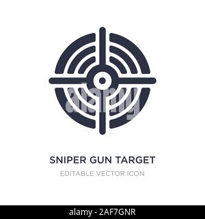 L'icône cible fusil sniper sur fond blanc. Élément simple illustration de concept général. sniper gun icône cible conception symbole. Illustration de Vecteur