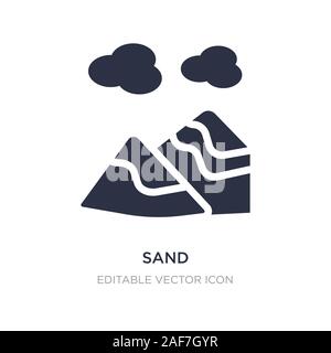 L'icône de sable sur fond blanc. Élément simple illustration de concept général. symbole icône sable design. Illustration de Vecteur