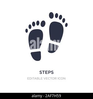 Étapes icône sur fond blanc. Élément simple illustration de concept général. étapes symbole icône du design. Illustration de Vecteur