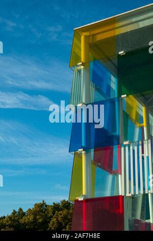 Le Centre d'Art Pompidou, Muelle Uno, Port de Malaga, Costa del Sol, Espagne. Le 'Cube', a ouvert le 28 mars 2015 Banque D'Images