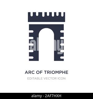 Arc de triomphe icône sur fond blanc. Illustration à partir de l'élément simple concept. Monuments arc de triomphe symbole icône du design. Illustration de Vecteur