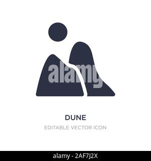 L'icône de dunes sur fond blanc. Illustration de la nature de l'élément simple concept. dune symbole icône du design. Illustration de Vecteur
