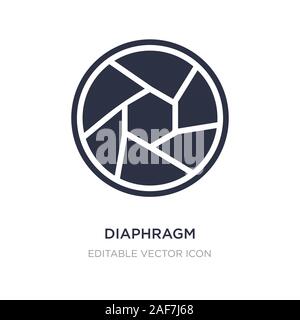 L'icône de diaphragme sur fond blanc. Élément simple illustration de concept multimédia. symbole icône diaphragme design. Illustration de Vecteur