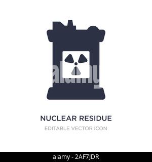 L'icône de résidus nucléaires sur fond blanc. Élément simple illustration de concept de l'industrie nucléaire symbole icône des résidus. design. Illustration de Vecteur