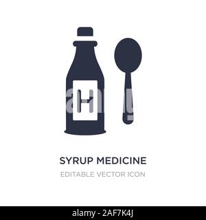 Flacon de médicaments sirop icône sur fond blanc. Illustration à partir de l'élément simple concept médical sirop flacon de médicaments. symbole icône du design. Illustration de Vecteur