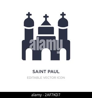 L'icône de saint paul sur fond blanc. Élément simple illustration des Monuments concept. saint paul symbole icône du design. Illustration de Vecteur