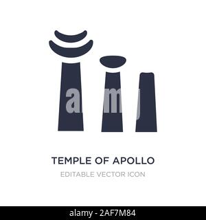 Temple d'apollon icône sur fond blanc. Élément simple illustration des Monuments concept. temple d'apollon symbole icône du design. Illustration de Vecteur
