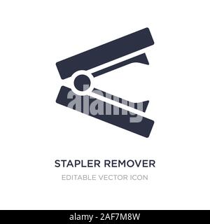 L'icône de suppression de l'agrafeuse sur fond blanc. Élément simple illustration de ces recettes, l'icône Suppression de l'agrafeuse. concept conception de symbole. Illustration de Vecteur