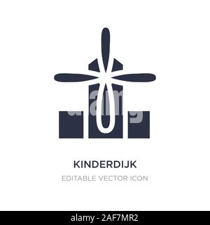 Kinderdijk windmills icône sur fond blanc. Élément simple illustration des Monuments concept. kinderlijk windmills symbole icône du design. Illustration de Vecteur