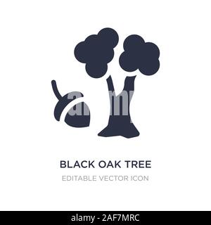 L'icône de l'arbre de chêne noir sur fond blanc. Illustration de la nature de l'élément simple concept. Black Oak tree symbole icône du design. Illustration de Vecteur