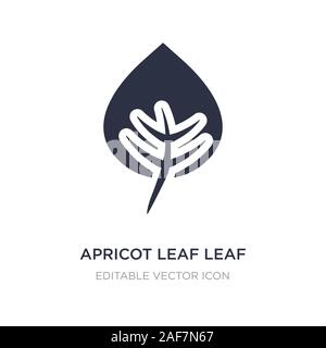 Feuille feuilles abricot icône sur fond blanc. Illustration de la nature de l'élément simple concept. abricot feuille feuille symbole icône du design. Illustration de Vecteur
