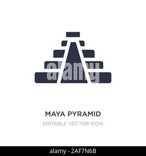 Pyramide maya icône sur fond blanc. Illustration à partir de l'élément simple concept. Monuments pyramide maya symbole icône du design. Illustration de Vecteur