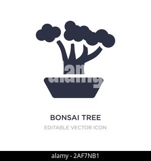 Bonsai icône sur fond blanc. Illustration de la nature de l'élément simple concept. bonsaï arbre symbole de l'icône du design. Illustration de Vecteur