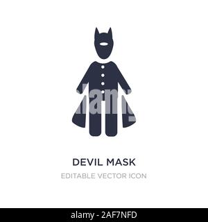 Masque diable icône sur fond blanc. Élément simple illustration de personnes concept. devil symbole icône masque design. Illustration de Vecteur
