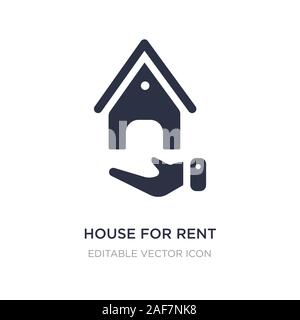 Maison à louer sur fond blanc. Illustration de la nature de l'élément simple concept. maison à louer symbole icône du design. Illustration de Vecteur