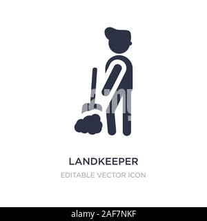 Landkeeper icône sur fond blanc. Élément simple illustration de personnes concept. landkeeper symbole icône du design. Illustration de Vecteur