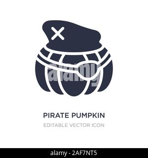 Citrouille pirate icône sur fond blanc. Élément simple illustration des autres. concept de citrouille pirate symbole icône du design. Illustration de Vecteur