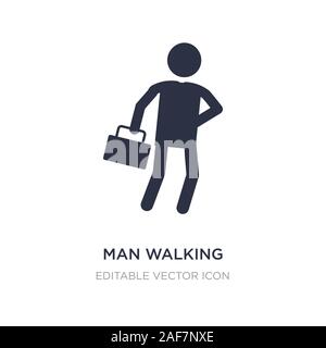 Homme qui marche à travers le vent icône sur fond blanc. Élément simple illustration de personnes concept. homme qui marche à travers le vent symbole icône desig Illustration de Vecteur