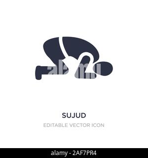 Sujud icône sur fond blanc. Élément simple illustration de personnes. concept design symbole icône soujoud. Illustration de Vecteur