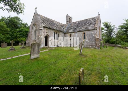 L'église du village a été préservé et accueille les visiteurs toujours dans le village abandonné de Tyneham, Dorset, England, UK Banque D'Images