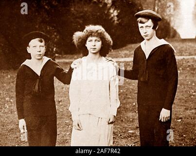 Le Prince Léopold, le Prince Charles et la Princesse Marie Jose de Belgique Banque D'Images