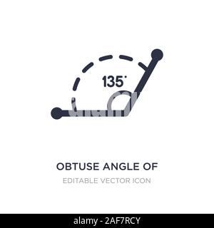 Angle obtus de 135 degrés icône sur fond blanc. Élément simple illustration d'autres concept. angle obtus de l'icône 135° design symbole. Illustration de Vecteur