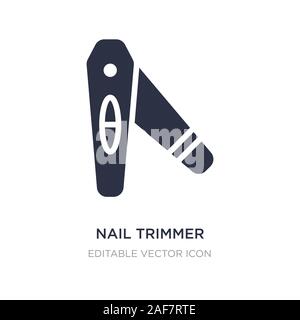 Tondeuse ongle icône sur fond blanc. Élément simple illustration d'autres concept. nail trimmer symbole icône du design. Illustration de Vecteur