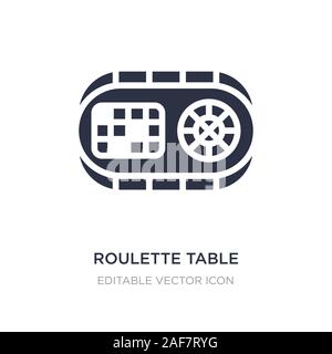 L'icône de la roulette sur fond blanc. Élément simple illustration d'autres concept. roulette table symbole icône du design. Illustration de Vecteur