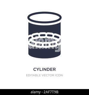 L'icône de cylindre volumetrical sur fond blanc. Élément simple illustration du concept de formes. cylindre volumetrical symbole icône du design. Illustration de Vecteur