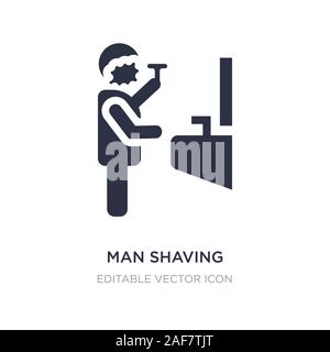 Rasage homme icône sur fond blanc. Élément simple illustration de personnes. concept de rasage homme symbole de l'icône du design. Illustration de Vecteur