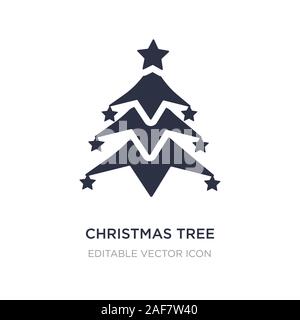 Arbre de Noël avec étoiles icône sur fond blanc. Élément simple illustration du concept de formes. arbre de Noël avec étoiles symbole icône du design. Illustration de Vecteur
