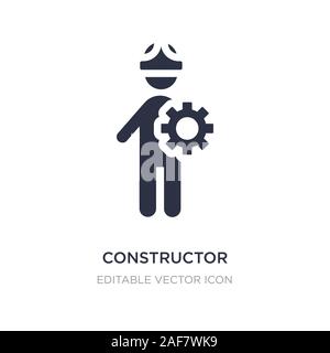 L'icône de constructeur sur fond blanc. Élément simple illustration de personnes. concept design symbole icône constructeur. Illustration de Vecteur