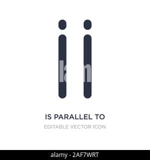 Est parallèle à l'icône sur fond blanc. Illustration à partir de l'élément simple concept. Signes est parallèle au symbole de l'icône du design. Illustration de Vecteur