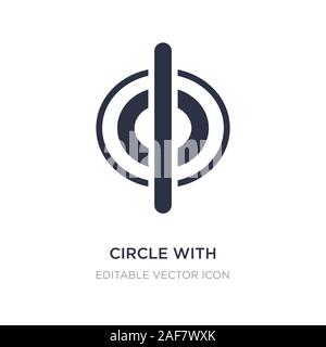 Cercle avec l'icône de la ligne verticale sur fond blanc. Élément simple illustration des signes concept. cercle avec l'icône de la ligne verticale design symbole. Illustration de Vecteur