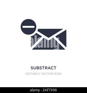 Soustrayez icône sur fond blanc. Élément simple illustration des signes concept. soustraire symbole icône du design. Illustration de Vecteur