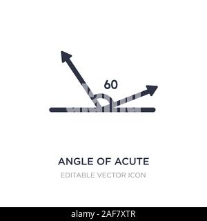 Angle de l'icône aiguë sur fond blanc. Élément simple illustration du concept de formes. angle de symbole icône aiguë design. Illustration de Vecteur